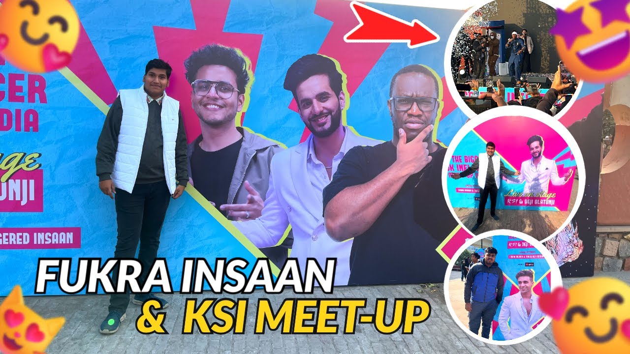 FUKRA INSAAN & KSI MEET-UP 🎁🔥| THUGESH ROAST 😱 | ARUSH & LAILA COMEDY 🤗😂😂