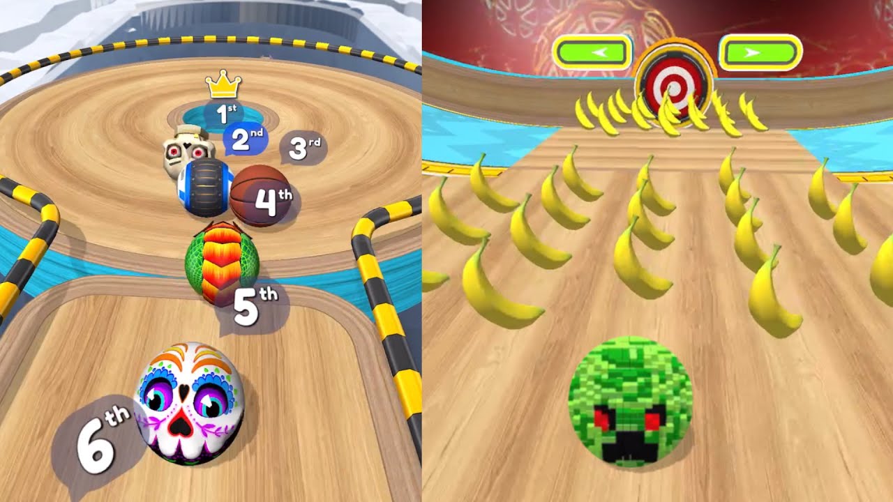 Going Balls | Crazy Epic Race Vs Banana Frenzy - Satisfying Video Mobile Games