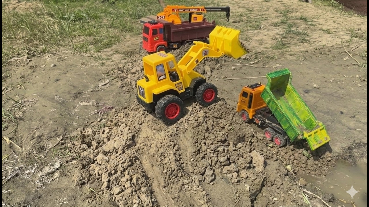 Jcb Heavy Loading Sand BharatBenz Truck Accident Pulling Jcb Pond Tata Sierra | Tractor  Video