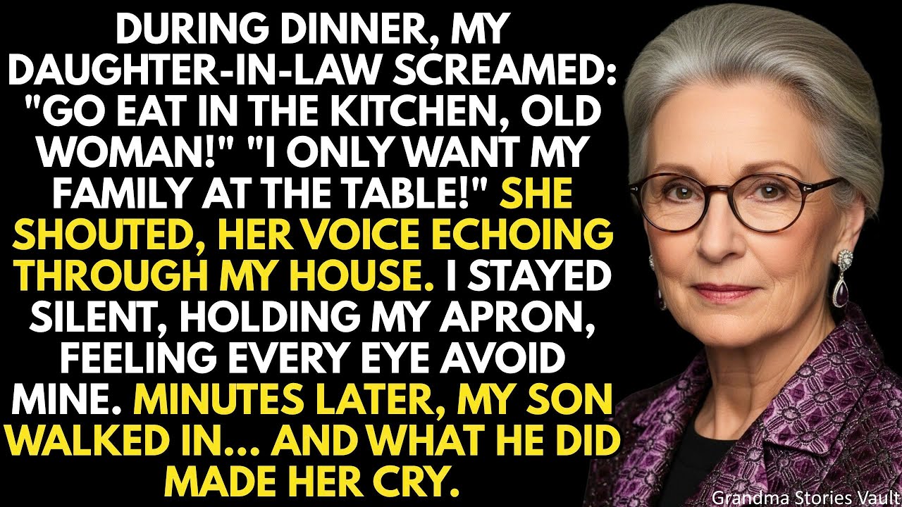 My Daughter-in-Law Threw Me Out of the Dinner Table. What Happened Next Made Her Cry…