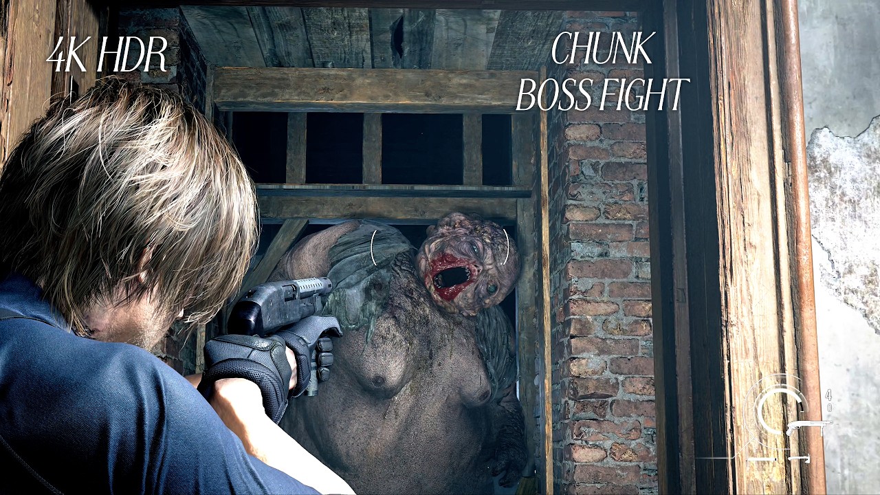 Chunk Boss Fight - Resident Evil Requiem | Leon (4K HDR)