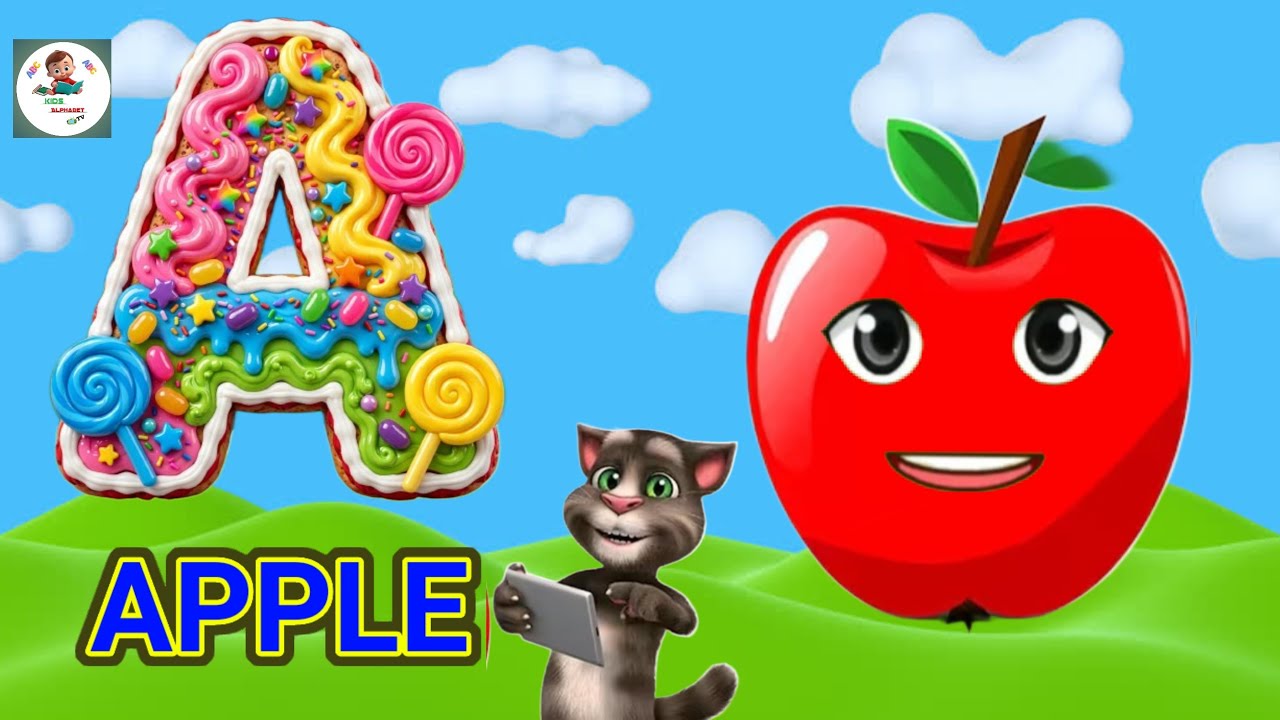 A for Apple 🍎🍏 | ABCD Alphabet Song | Phonics Song | A to Z | ABC Songs for Kids | Nursery Rhymes⚡