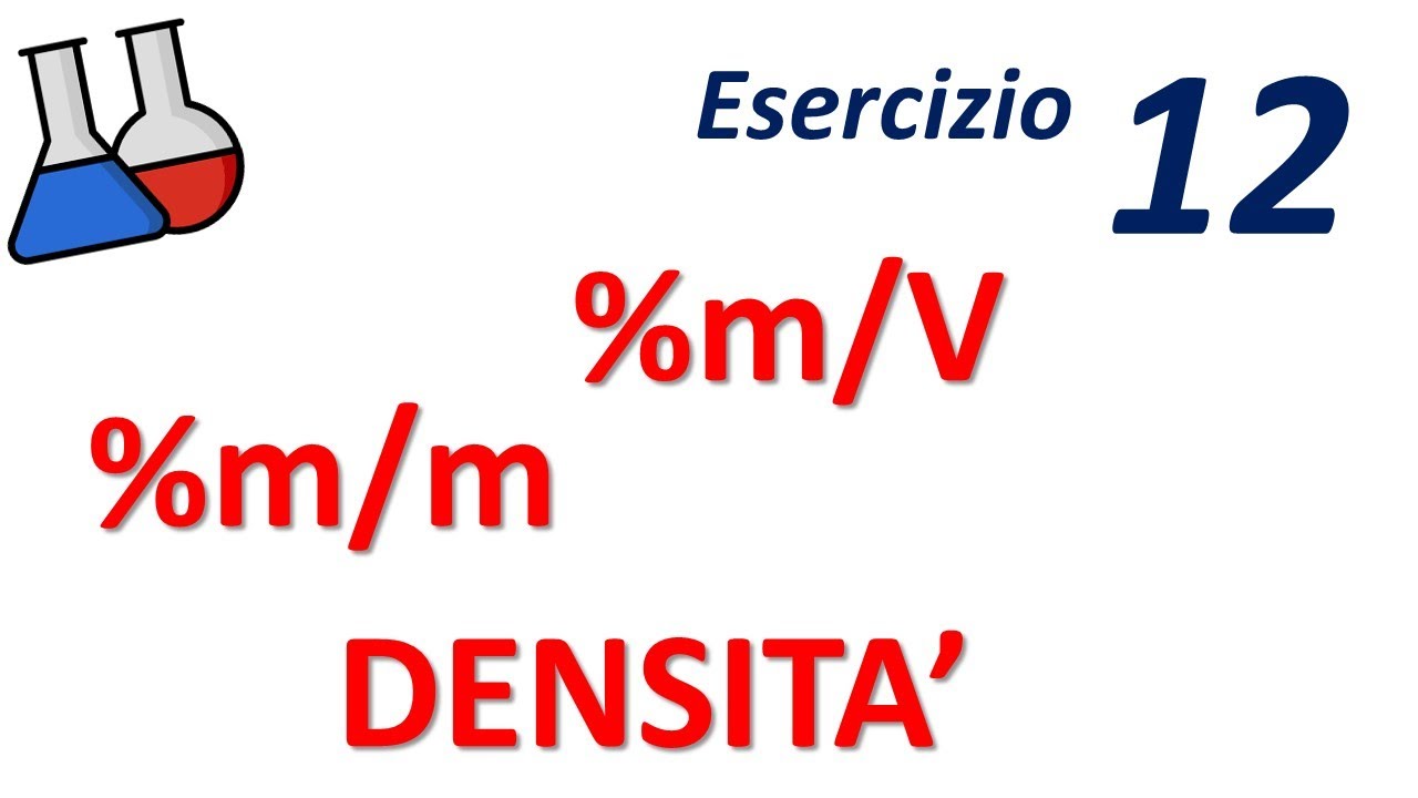 Come passare dalla concentrazione %m/m a %m/V grazie alla densità