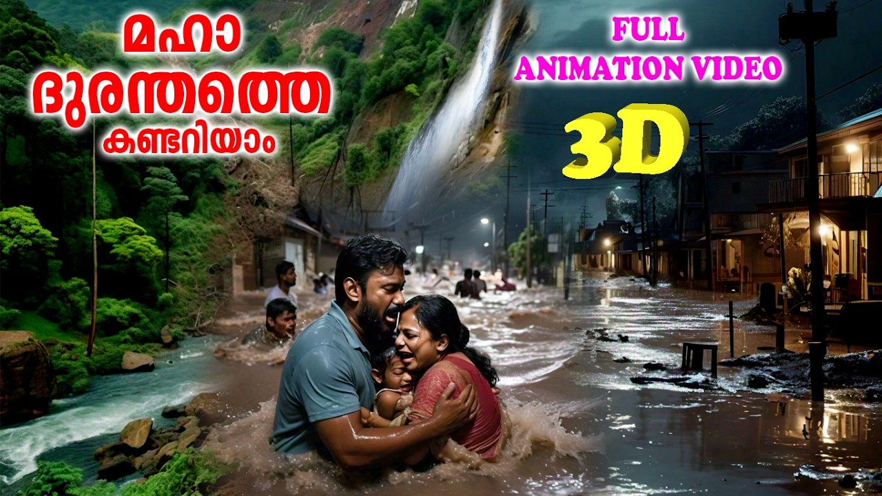 wayanad landslide 3D animation  video Malayalam | #wayanadlandslide