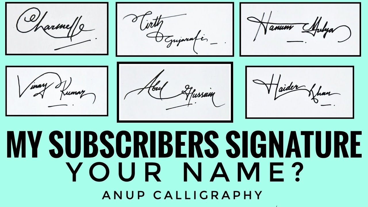 Subscribers name signature | Thanks❤ | Anup calligraphy |