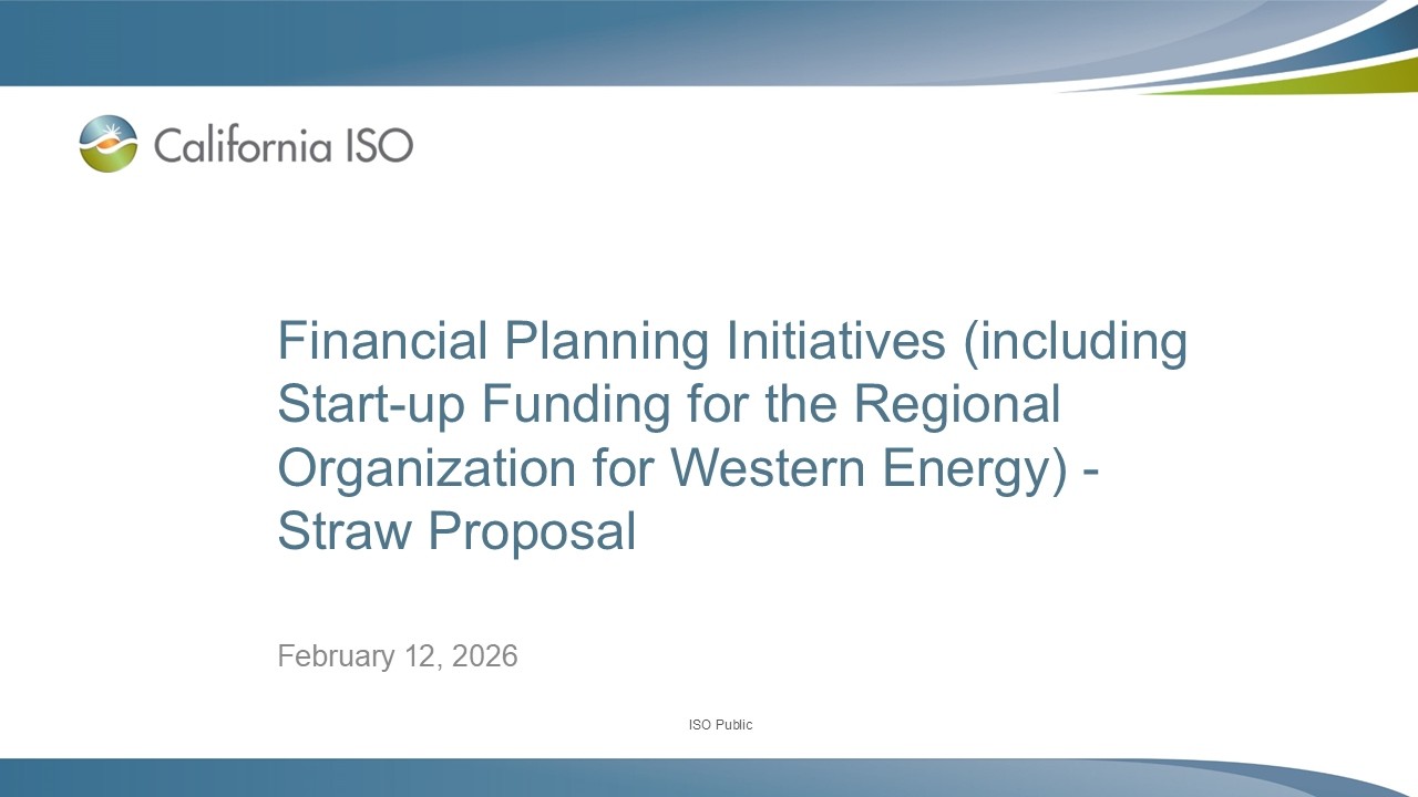 Feb 12, 2026 - Financial Planning Initiatives - Straw Proposal