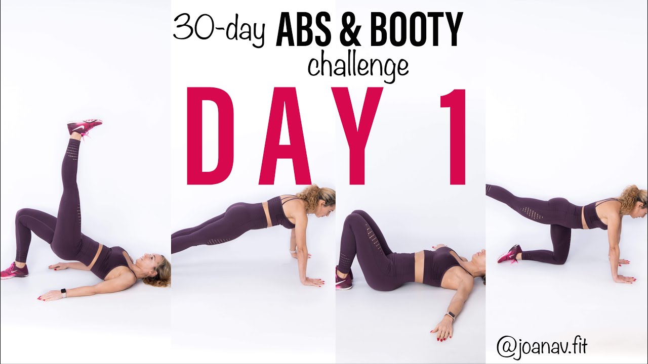 DAY 1 | 30 DAY ABS & BOOTY CHALLENGE | 100 + 100 REPS A DAY