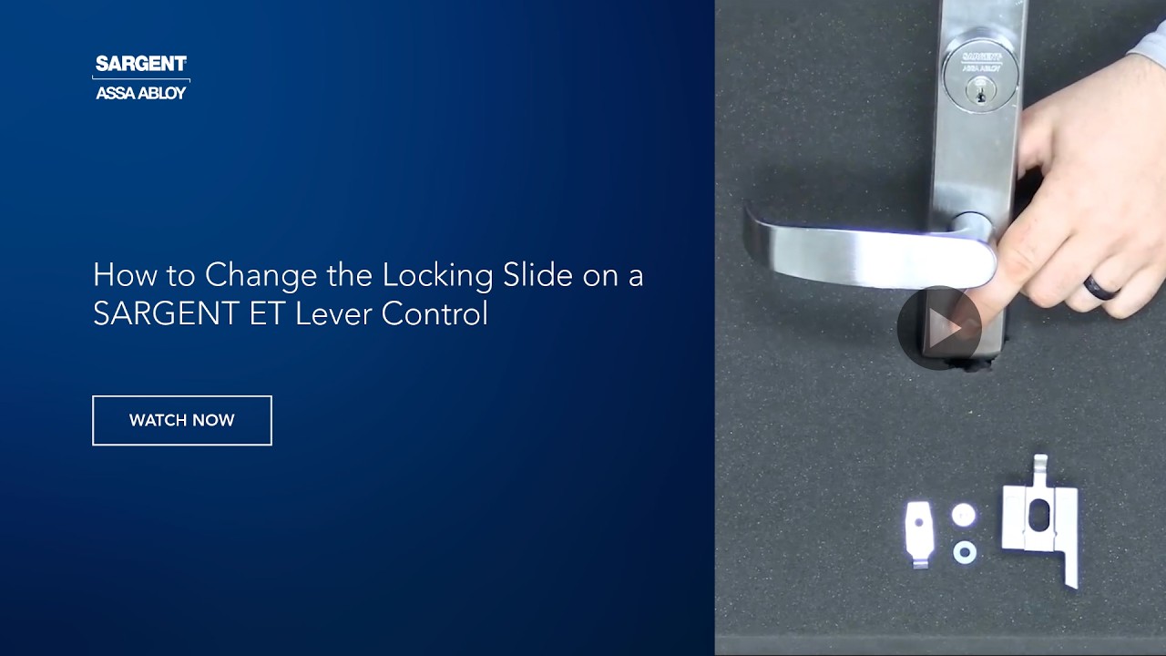 How to Change the Locking Slide on a SARGENT ET Lever Control