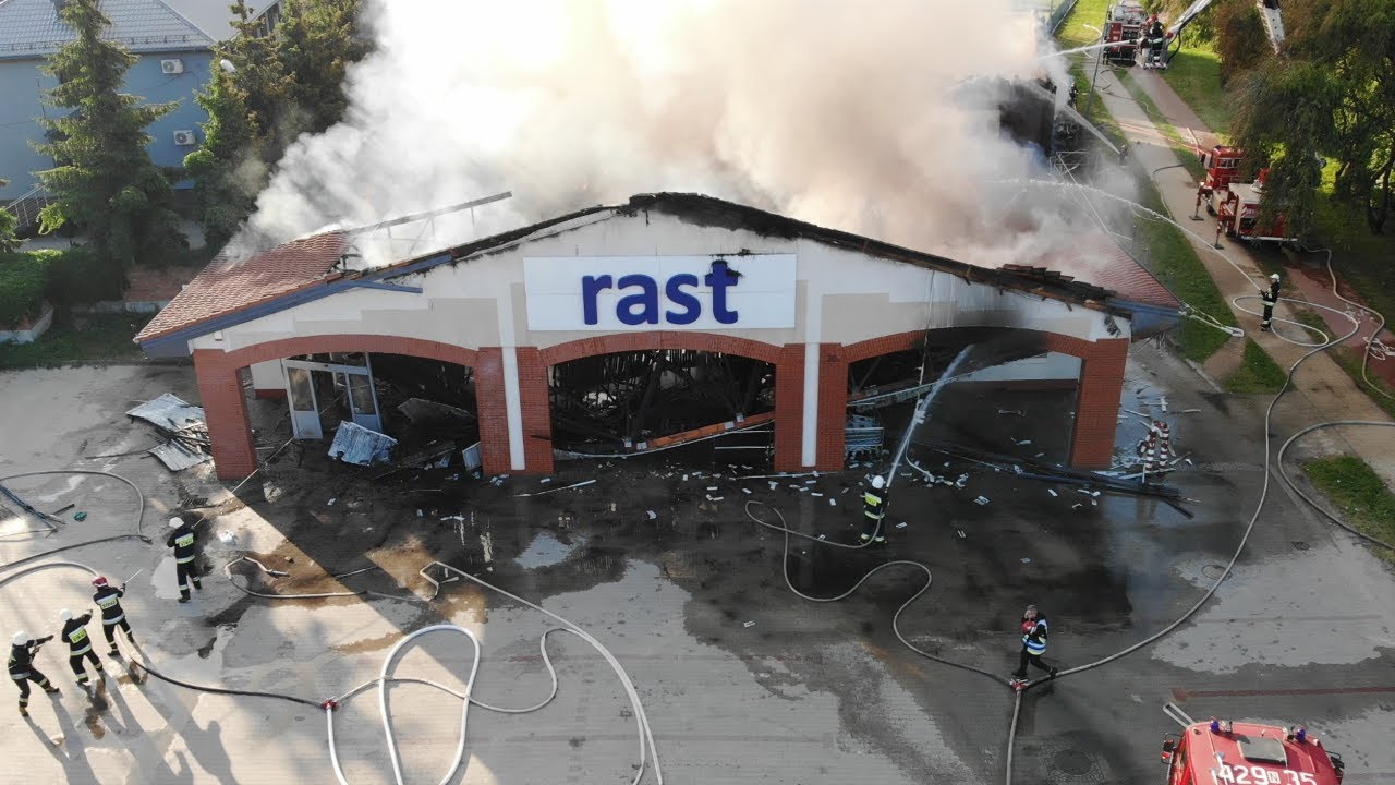 Spłonął Supermarket RAST w Działdowie