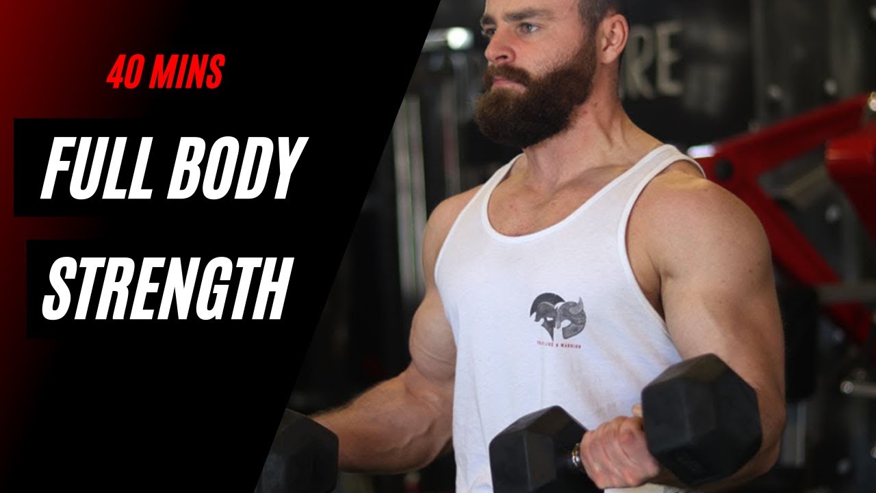 Full Body Muscle Building Workout At Home With Dumbbells // Follow Along Total Body Strength
