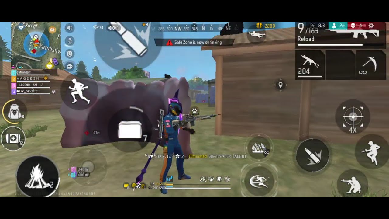 BR Ranked Squad Moblie Gameplay 🔥🔥|| FREE FIRE 