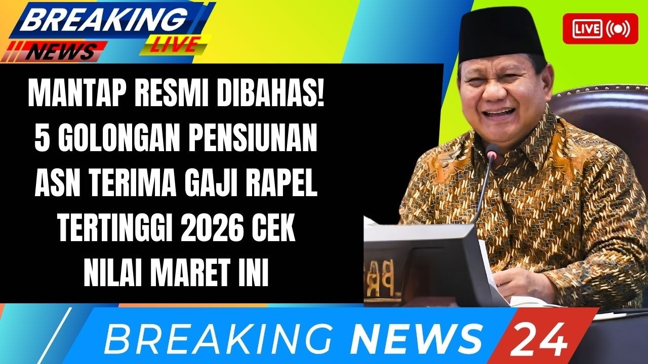 “Gaji Pensiunan Naik Drastis 2026! 5 Golongan Dapat Rapel Terbesar!”
