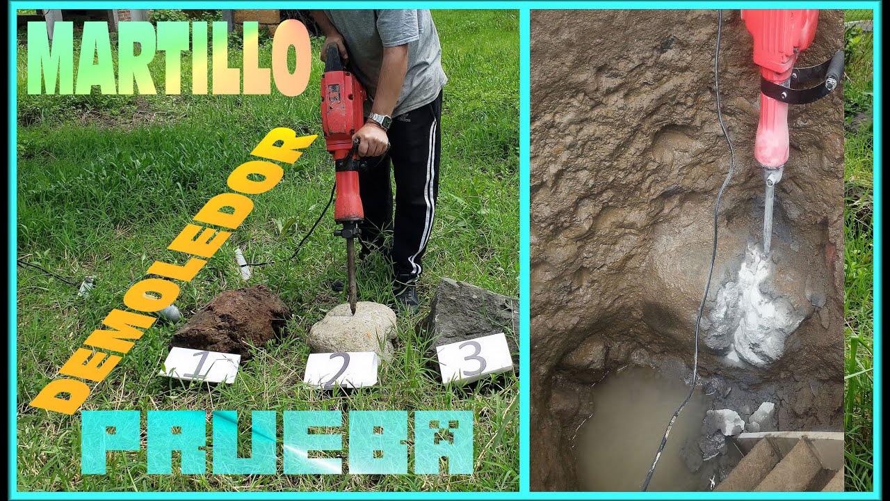 MARTILLO DEMOLEDOR TEST DE POTENCIA 3 ROCAS DISTINTAS HICE UN POZO DE 15 METROS Capitulo 03 de 03