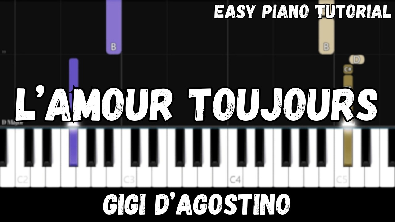 Gigi D'Agostino - L’Amour Toujours (Easy Piano Tutorial)