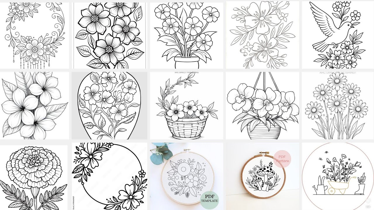 Beautiful floral hand embroidery design ideas 💐