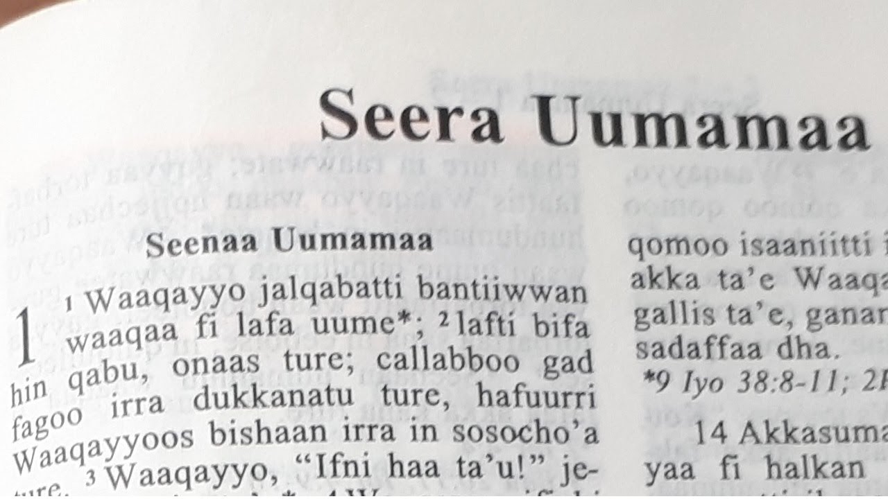 Seera Uumamaa | Macaafa Qulqulluu Sagaleedhan | Kakuu Moofaa - Audio Holy Bible in Afaan Oromoo