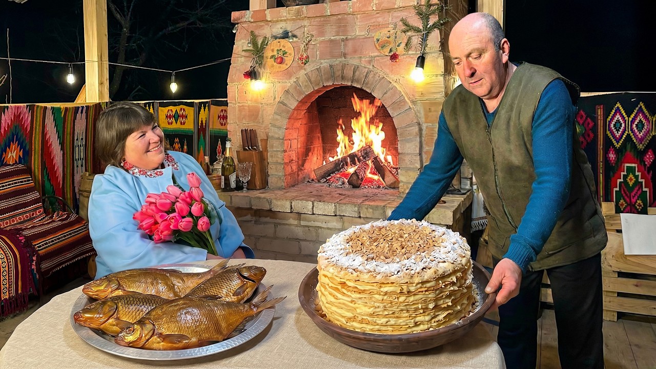 Cozy Village Life: Traditional Open-Fire Cooking & Winter Baking (Compilation)