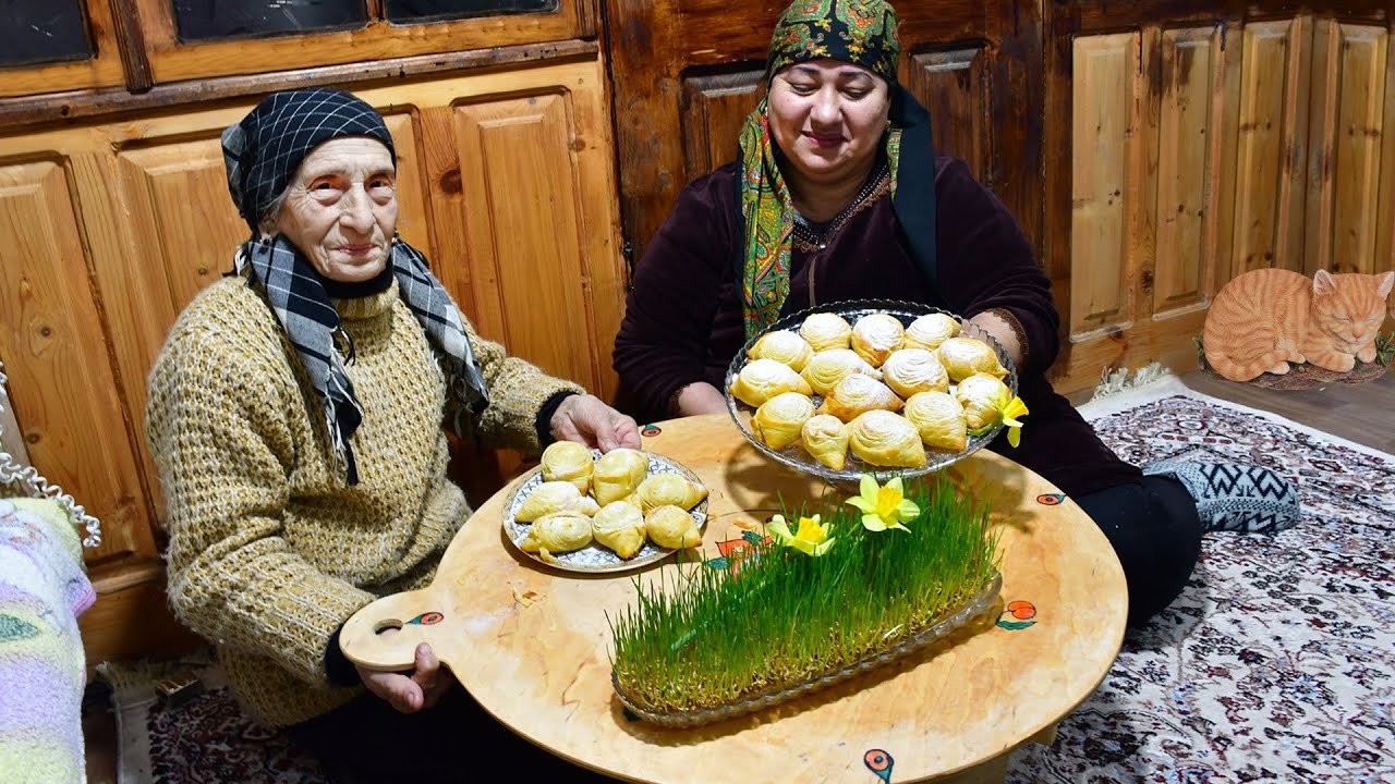 Выпечка Праздничных Сладостей Бадамбура с Бабушкой в Дождливый День
