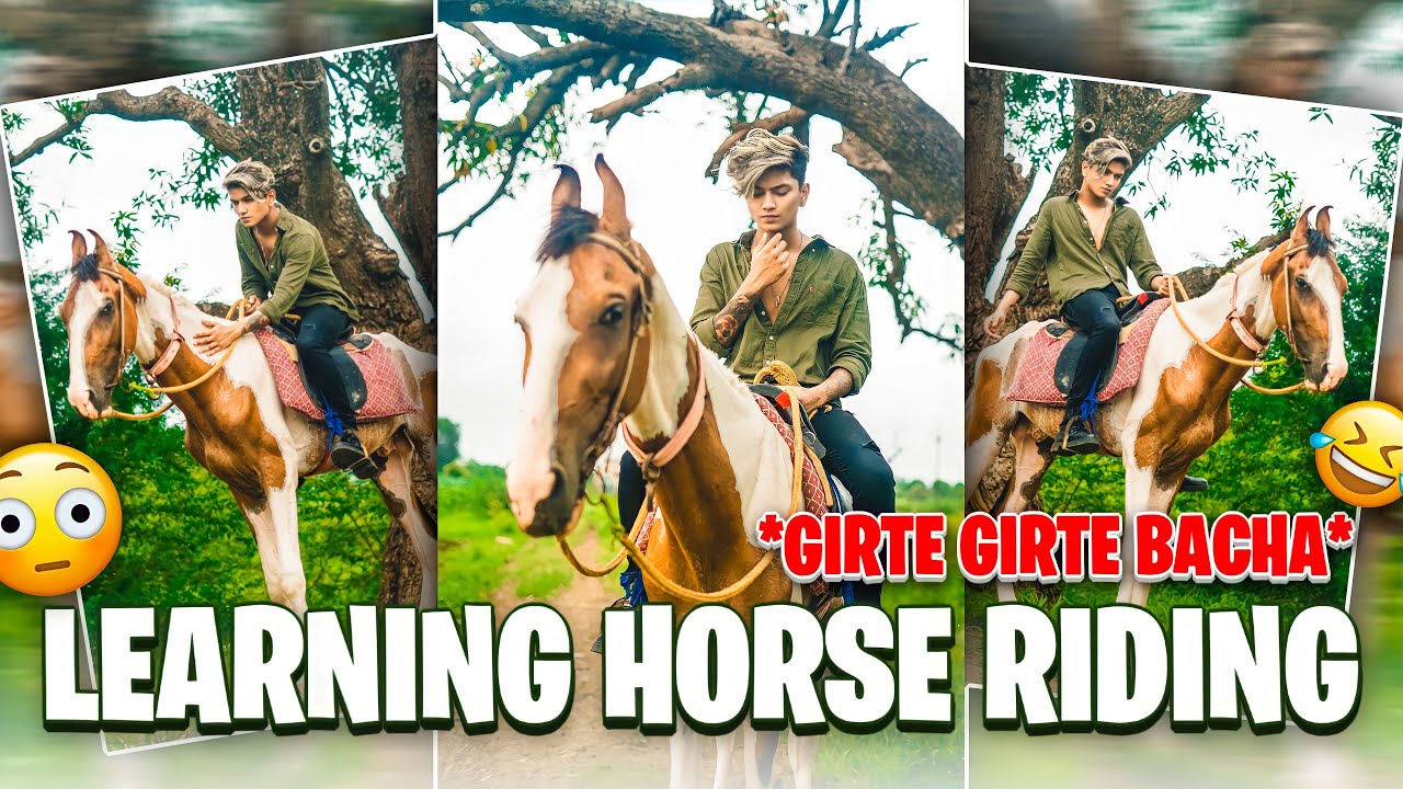 GIRTE GIRTE BACHA😱 | learning horse riding | Tushar silawat