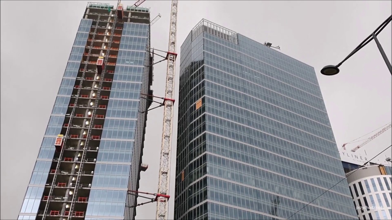 Warszawa / Warsaw - Skyliner & The Warsaw Hub - budowa wieżowców / construction of skyscrapers