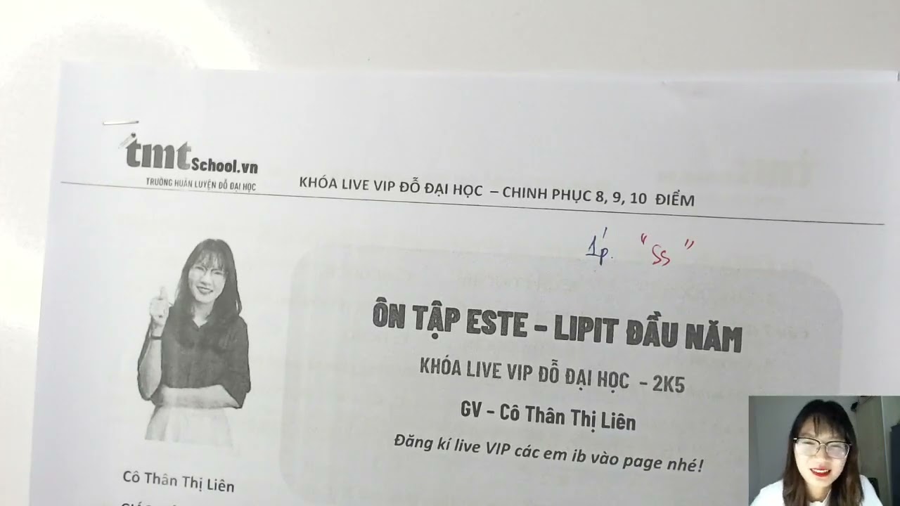 TỔNG ÔN ESTE - LIPIT ĐẦU NĂM