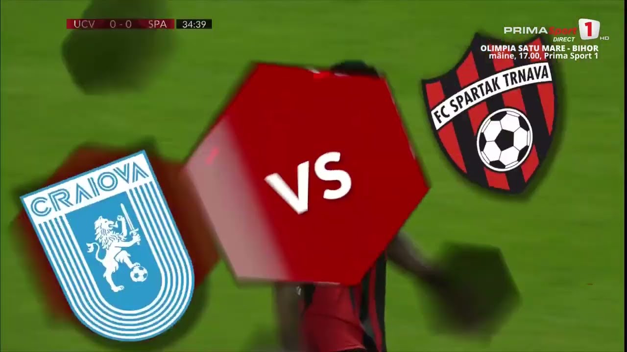 REZUMAT. Universitatea Craiova - Spartak Trnava 3-0. Oltenii aproape că au rezolvat calificarea