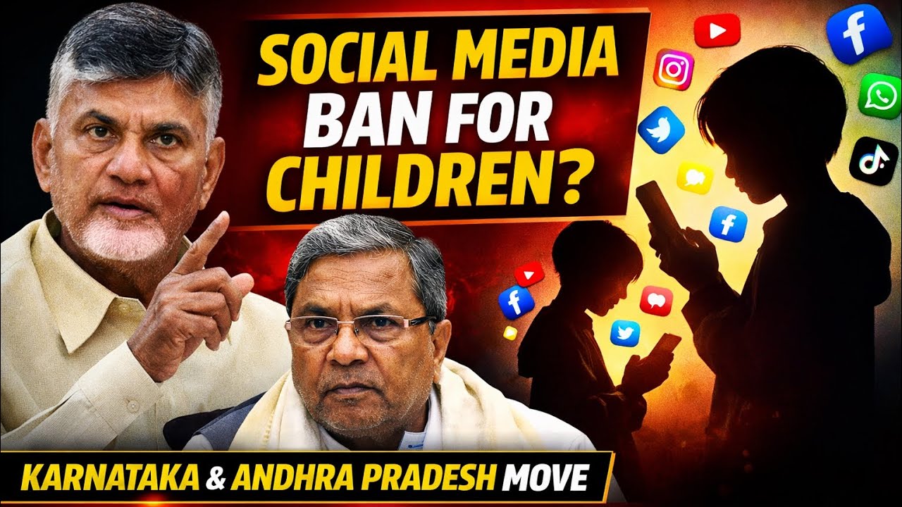 Social Media Ban for Children? Karnataka & Andhra Govt Plan Age Limit 13 or 16 #upsc2026 #upscprep