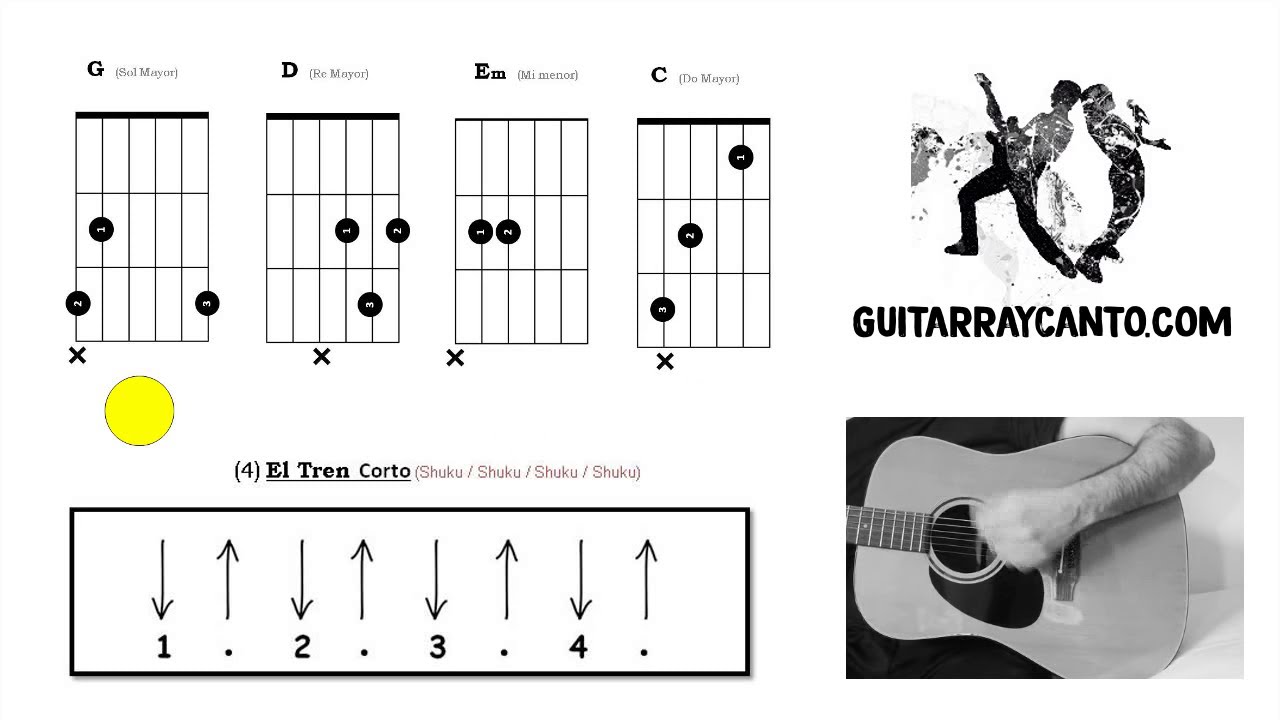 Backing Track [G, D, Em, C] / Pista de acompa&ntilde;amiento / GUITARRA  PRINCIPIANTES (Fase 1)