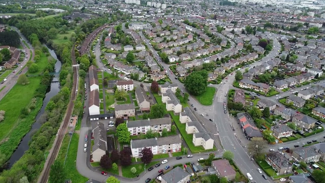 Cardonald South  Glasgow Scotland drone footage  07/05/22