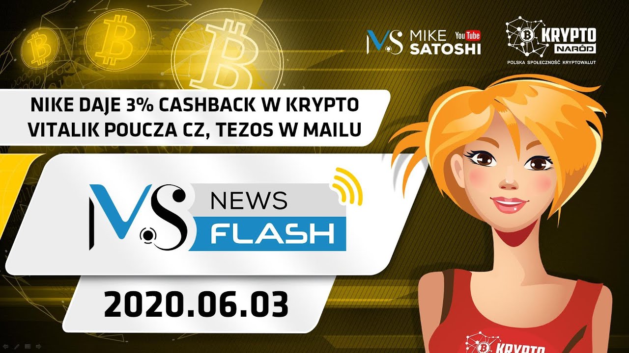 Krypto cashback od Nike, AML - Bitomaty z KYC, Tezos e-mailem, kolejne prognozy BTC - $1M w 2027