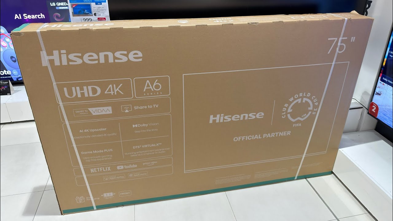 Unboxing Hisense 75A61Q 75-Inch 4K Smart TV | DTS Virtual:X, AI Upscaler & VRR Gaming