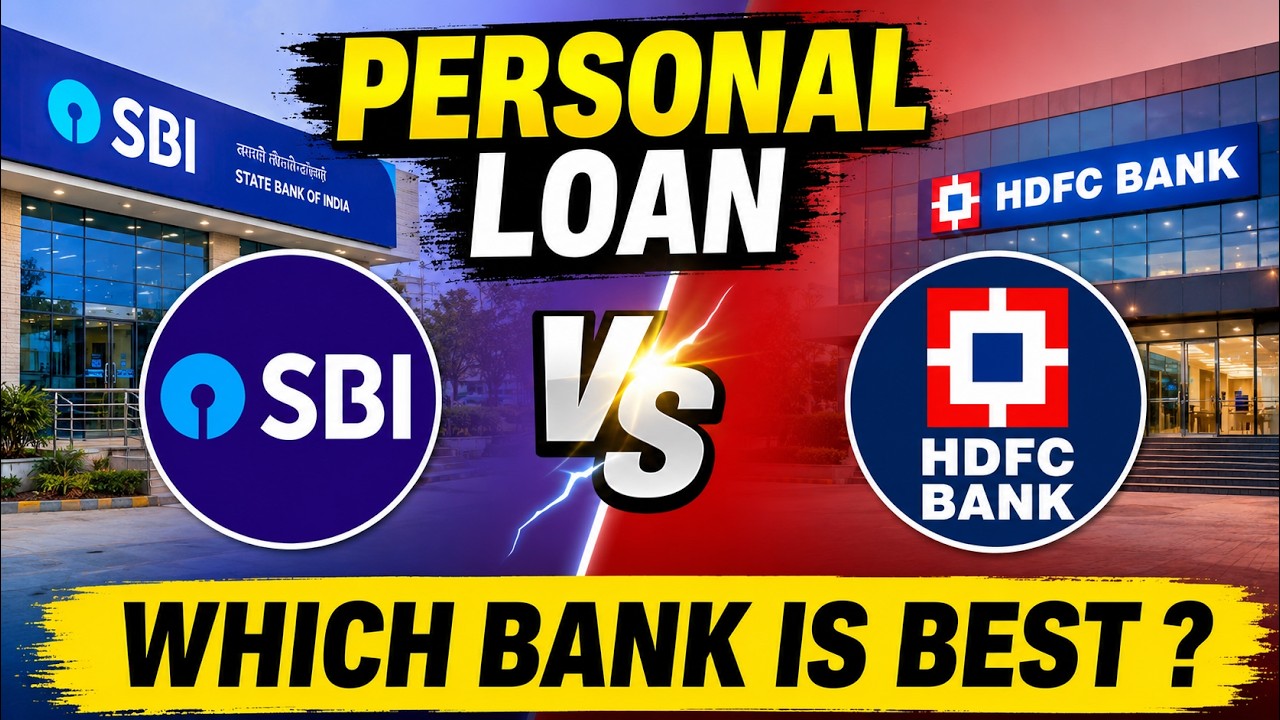 SBI vs HDFC Personal Loan 2026 🔥 Interest Rate, Processing Fee, Eligibility | Which Bank is Best? |