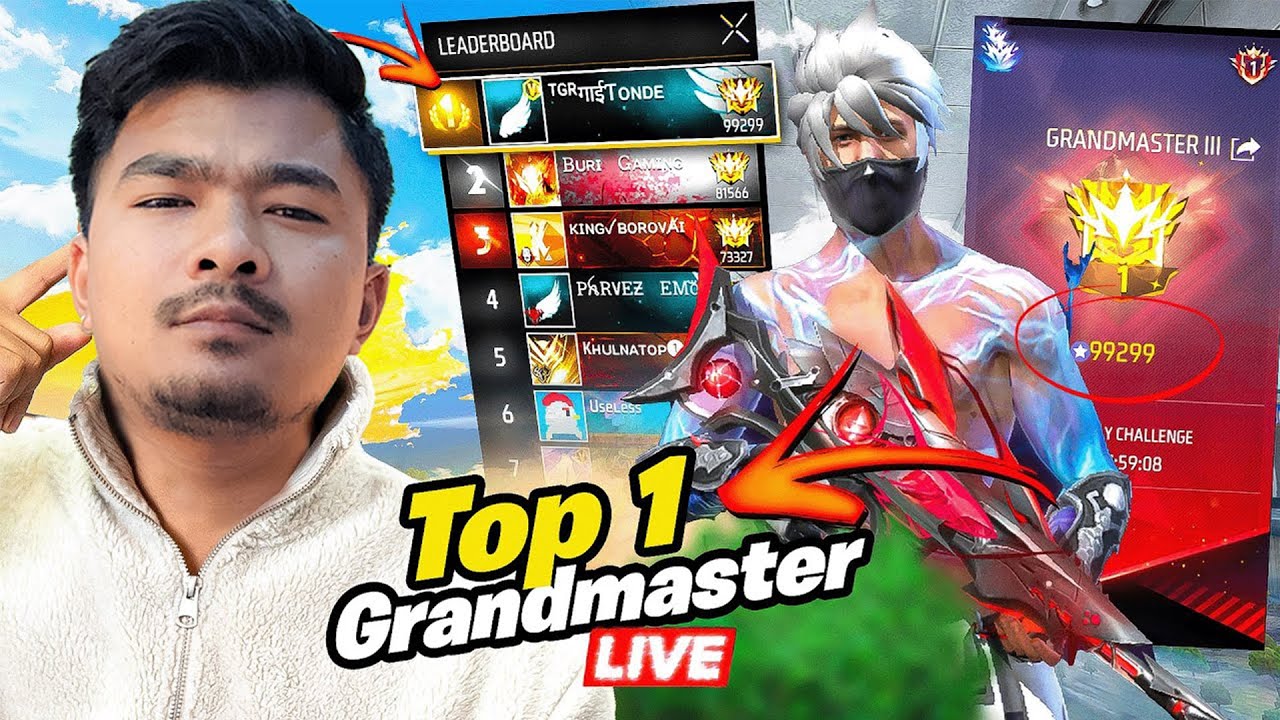 🔴LIVE |Top 1 GrandMaster Push in BR RANK New Season! #shorts #shortslive  #freefire #liveholaa