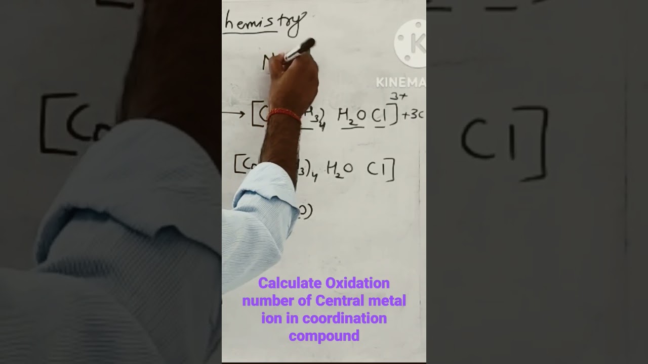calculate Oxidation number of central metal ion in coordination compound||12th NEET