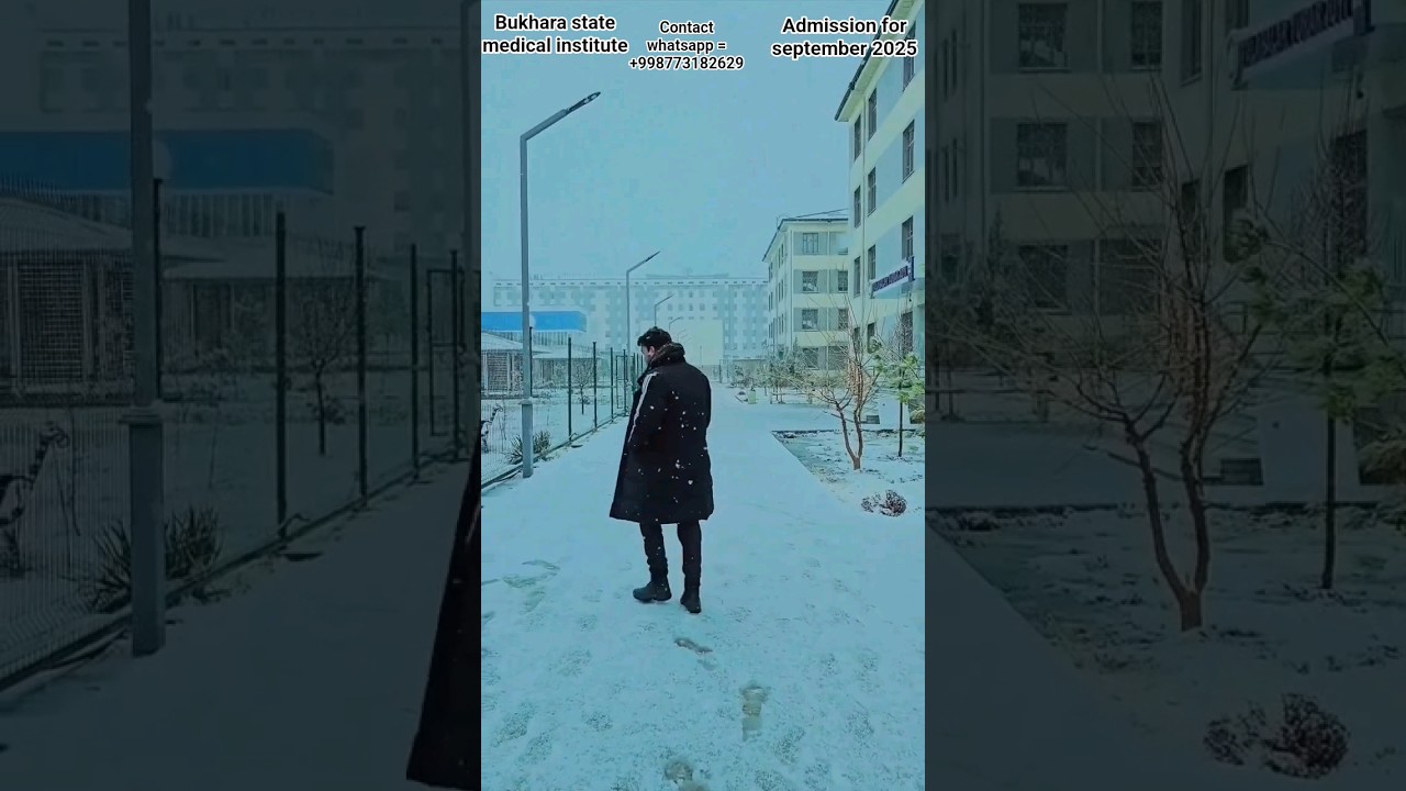Bukhara state medical institute Snow fall | Uzbekistan Mbbs | Bsmi | Admission 2025 | snow veiw