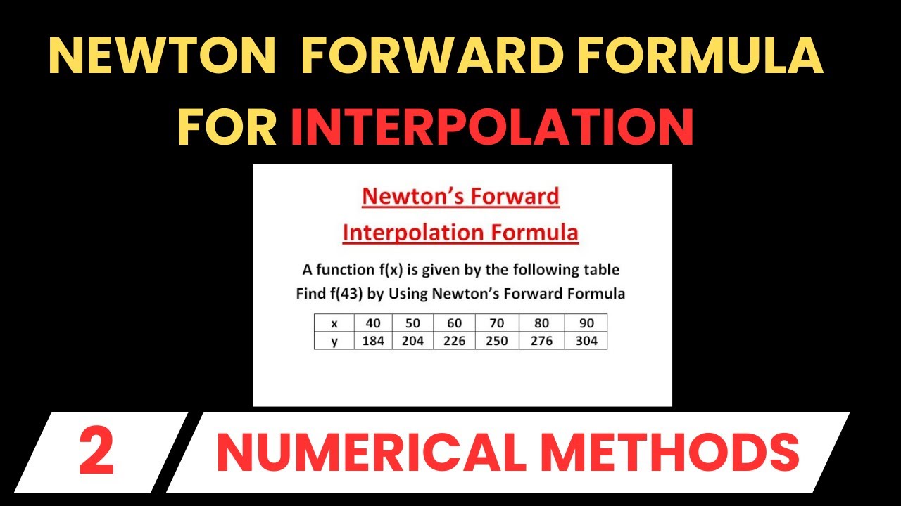 Newton's forward formula for interpolation || Numerical methods