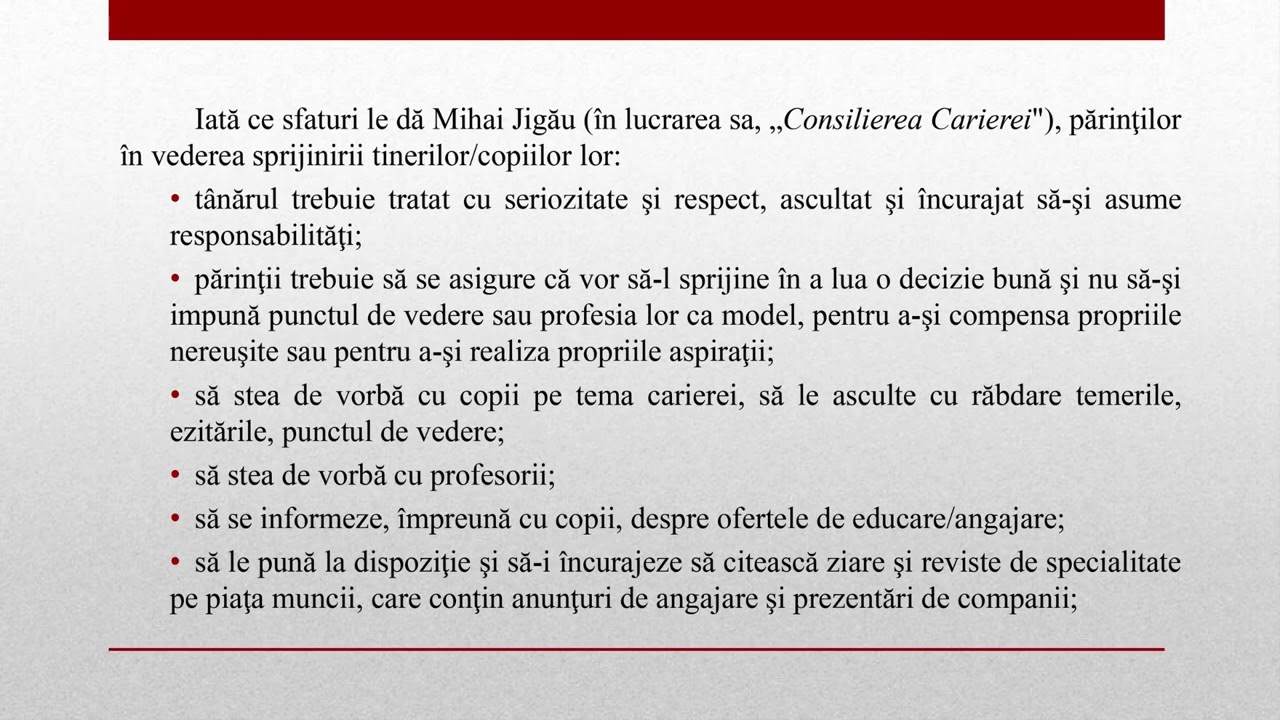 5  CONSILIERE EDUCATIONALA SI A CARIEREI