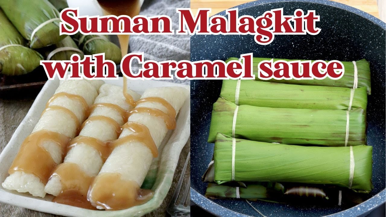 Suman Malagkit with Coconut Caramel Sauce