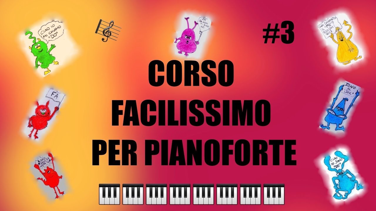 VIDEO LEZIONI DI PIANOFORTE - CORSO FACILISSIMO PER BAMBINI  #3 - J.THOMPSON 1° VOLUME