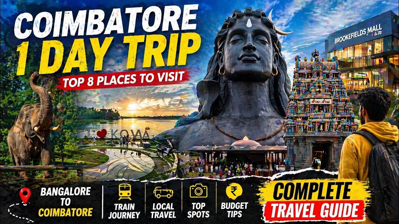 Places to Visit in Coimbatore One day | Top Tourist Attractions | Bangalore to Coimbatore Travel Tip