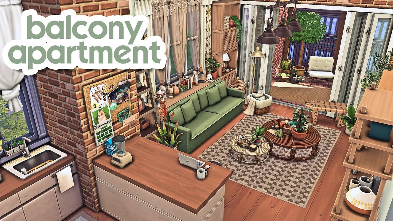 Plant Lover's Balcony Apartment | The Sims 4 Speed Build