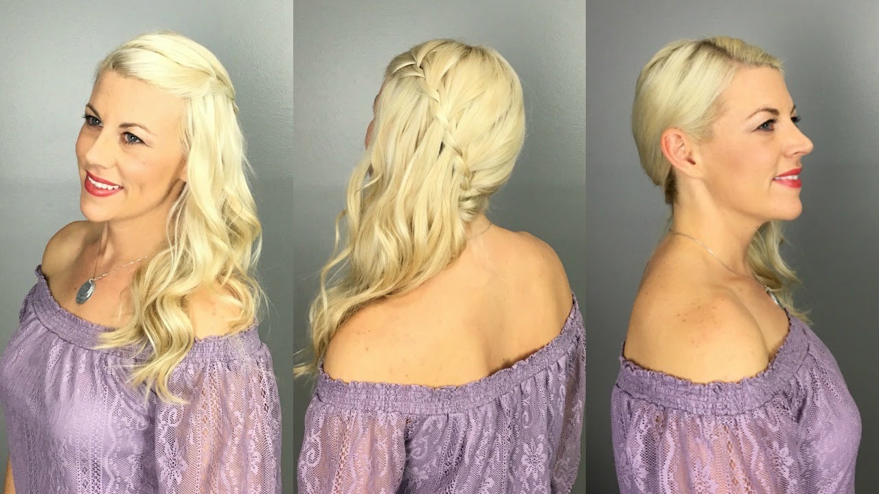 Side Swept Waterfall Braid Tutorial