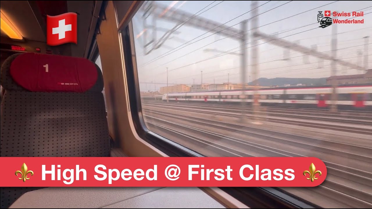 🇨🇭 Swiss High-Speed InterCity | First Class | Neuchâtel to Zurich Train Ride