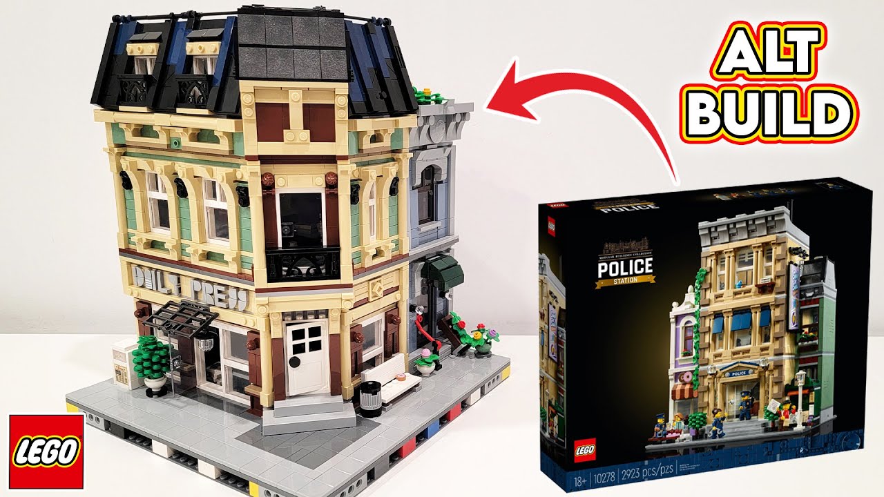 LEGO Daily Press Modular Review & Placement! Police Station Alt