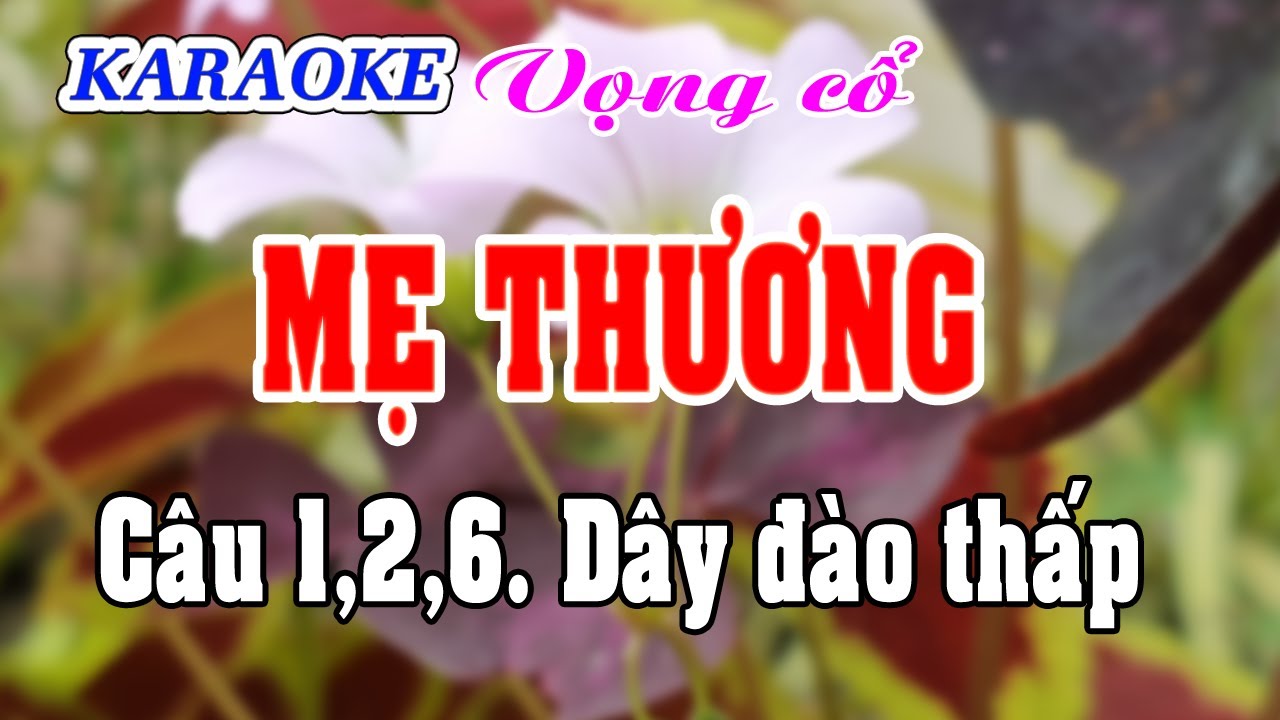 Karaoke _ Mẹ Thương _ Dây Đào Thấp