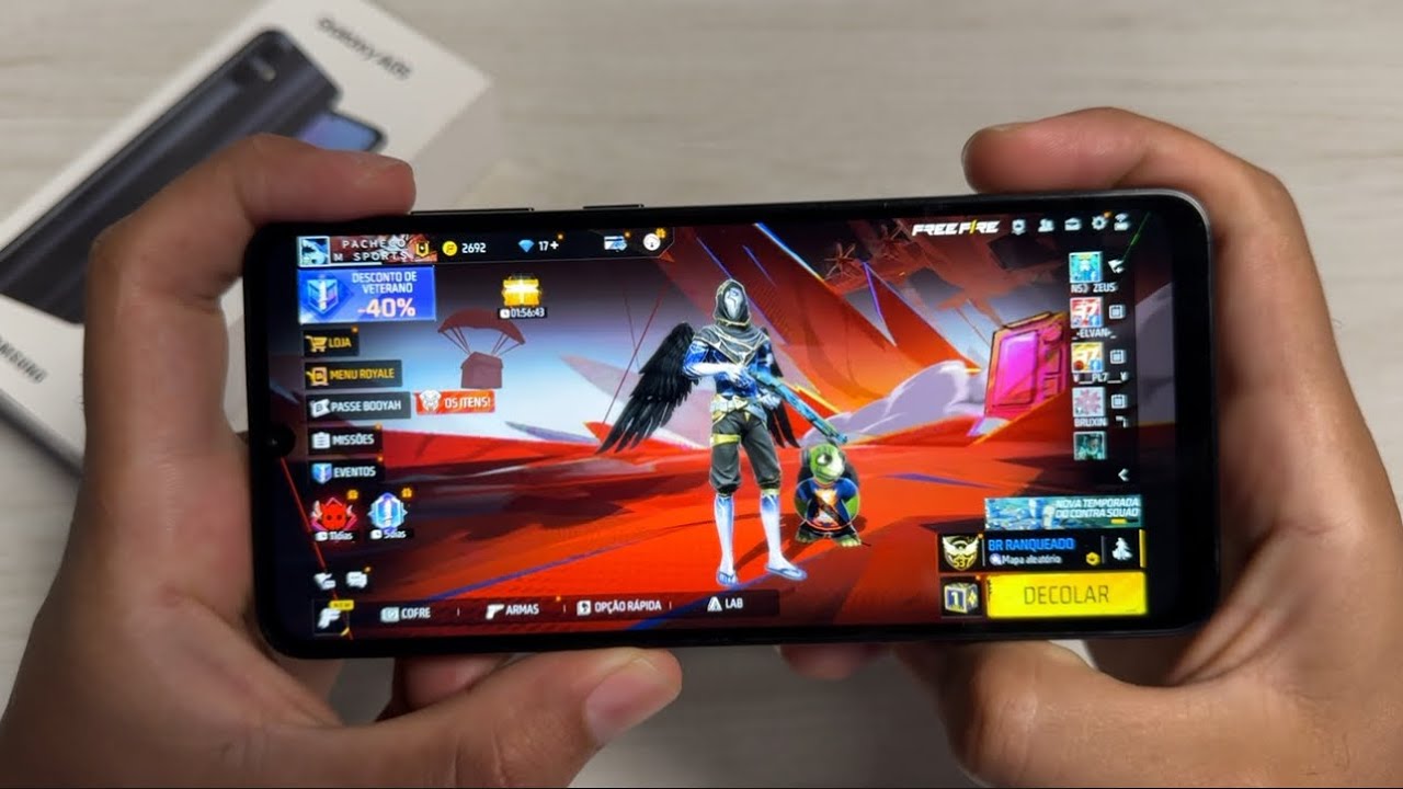 Galaxy A05 Rodando  Free Fire no Ultra em Full HD 60Fps