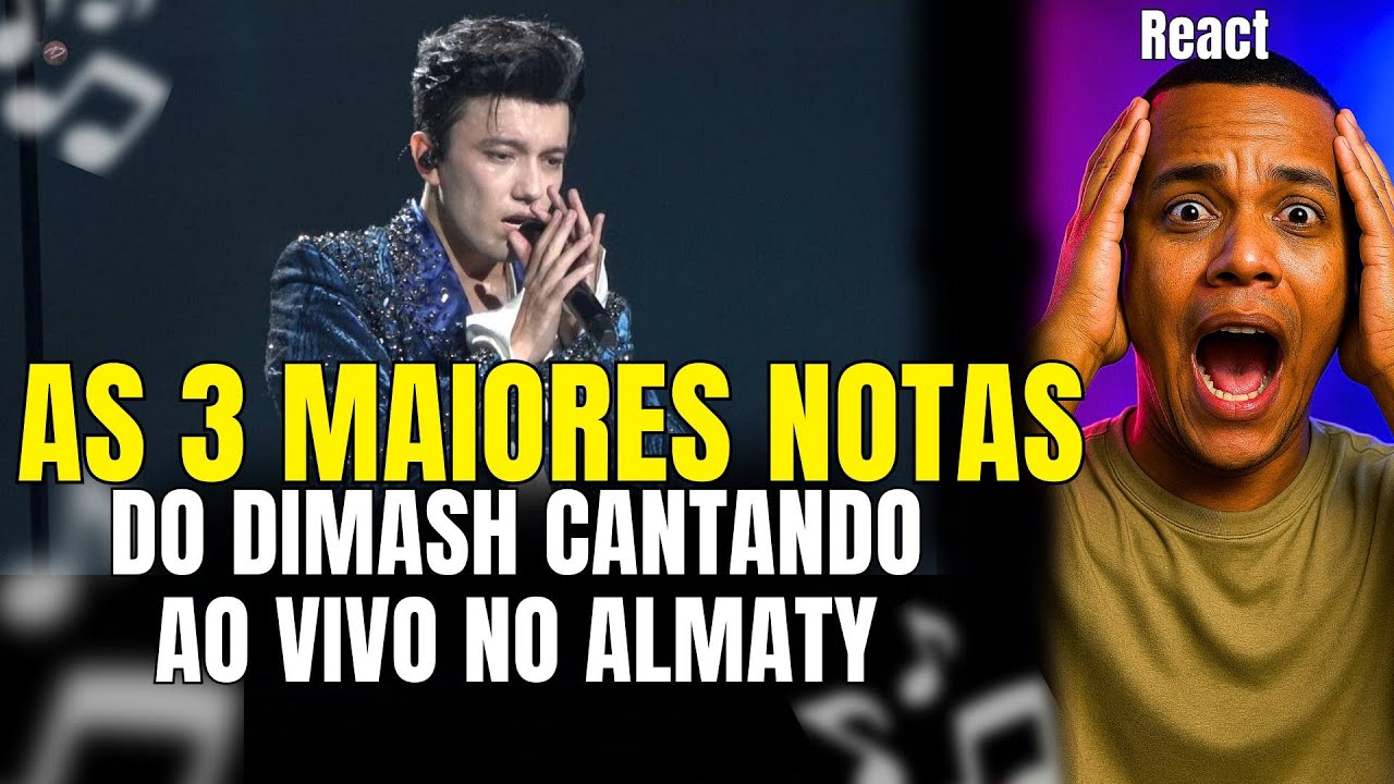 Reagi ao Dimash cantando ao vivo: Story of One Sky em Almaty  - Ele deu as 3 notas + altas do mundo