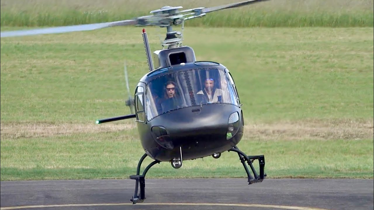 Airbus Helicopters H125 (AS350B2) | Startup & Takeoff at Nancy Airport #aviation #helicopter #cool
