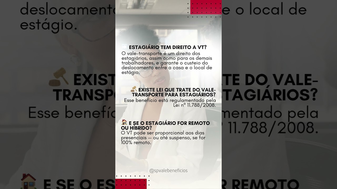 Ser&aacute; que estagi&aacute;rio tem direito a vale-transporte?