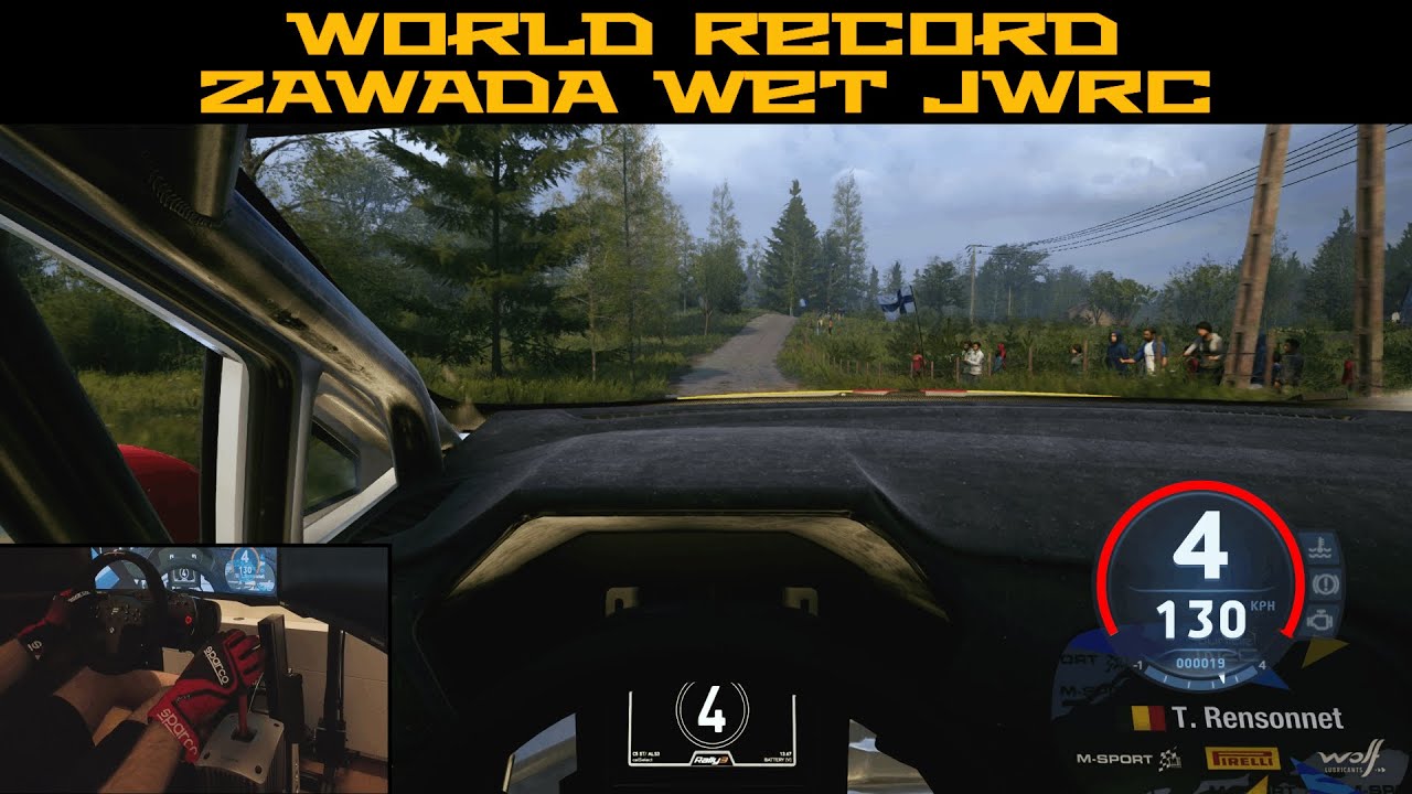 World Record Time Trial | EA Sports WRC 24 | Poland Zawada Wet | Junior WRC | Fanatec